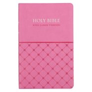 KJV Gift Bible, Pink, Imitation Leather, Gilt Edge, Reading Plan, Verse Finder