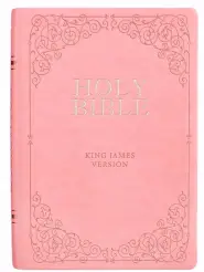 KJV Bible Giant Print Full-size Faux Leather, Pink