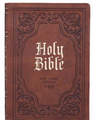 KJV Bible Thinline LP Faux Leather, Antiqued Brown