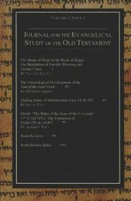 Journal for the Evangelical Study of the Old Testament, Volume 3, Issue 1