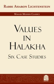 VALUES IN HALAKHA