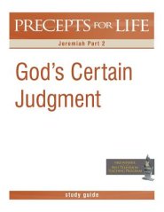 Precepts For Life Study Guide: God's Certain Judgment (Jeremiah Part 2)
