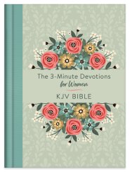 3-Minute Devotions for Women KJV Bible [Mint Bouquet]