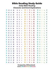 Read the Bible Daily - Bible Reading Guide, Event and Character Exploration