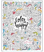 Color Happy: An Adult Coloring Book of Removable Wall Art Prints