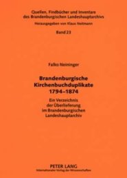 Brandenburgische Kirchenbuchduplikate 1794-1874