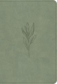 NASB Large Print Compact Reference Bible, Sage SuedeSoft LeatherTouch
