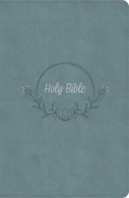 KJV Large Print Personal Size Reference Bible, Earthen Teal SuedeSoft LeatherTouch