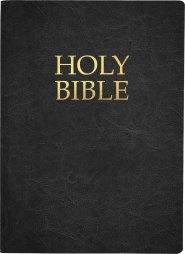 KJVER Holy Bible, Large Print Black Genuine Leather, Indexed