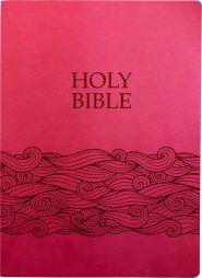 KJVER Holy Bible, Wave Design, Large Print, Berry