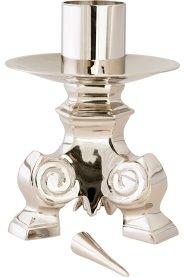 Nickel Plated Altar Candle H 11.5 cm
