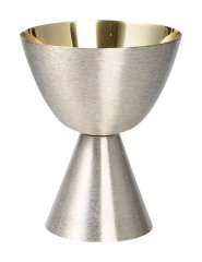 Nickel Plated Chalice with Gold Plated Inside H 15 cm
