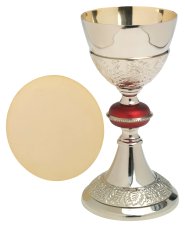 Nickel Plated Chalice with Gold Plated Inside H 24 cm