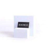 Badge Engraved Deaconess Black Magnet