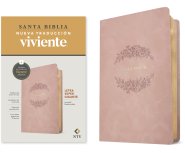 Biblia letra súper gigante NTV, con Filament  (SentiPiel, Rosado pálido, Letra Roja)