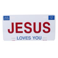 Jesus Loves You Number Plate Tag
