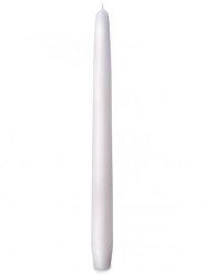 10" x 7/8" White Tapered Dinner Candles - Pack of 25