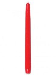 10" x 7/8" Poppy Red Tapered Dinner Candles - Pack of 25