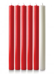 12" x 1" Advent Candle Set - Red and White