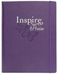 Inspire PRAISE Bible Large Print NLT, Filament Enabled (Hardcover LeatherLike, Purple)