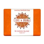 Clove & Orange handmade soap with Bible verse