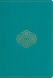 ESV Large Print Compact Bible, Red Letter (TruTone, Teal, Bouquet Design)
