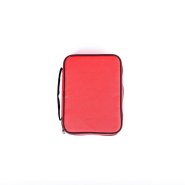 Red & Black Canvas Bible Cover - Medium
