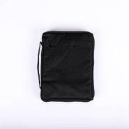 Plain Black Canvas Bible Cover - Large