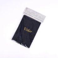 Pew Sash Usher Black with Gold Letters