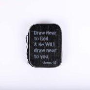 Draw Near To God Canvas Bible Cover - Medium