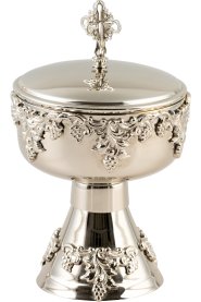 Nickel Plated Ciborium with Gold Plated Inside H 20 cm