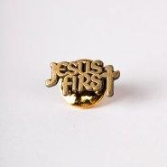Lapel Pin Jesus First Oxidized Gold Pack of 6