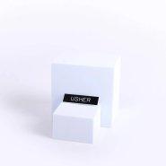 Badge Engraved Usher Black Pin