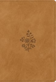ESV Large Print Compact Bible, Red Letter (TruTone, Nubuck Caramel, Wildflower Design)