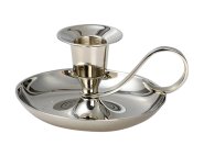 Nickel Plated Classic Candle Holder H 5 cm