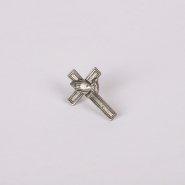 Lapel Pin Cross/Praying Hand Pewter Pack of 6