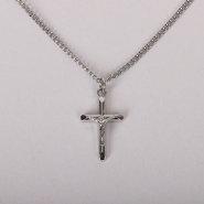 18" Sterling Silver Crucifix Necklace