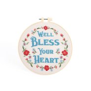 Well Bless Your Heart Embroidery Kit - 20.5cm
