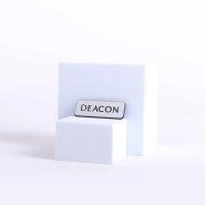Badge Engraved Contemporary Deacon Silver Magnet