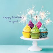 Birthday Card - Cupcakes On Stand