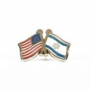 Lapel Pin Israel/American Flag Pack of 6