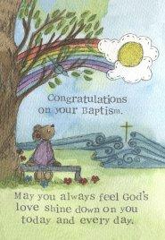 Baptism card single card God's love
