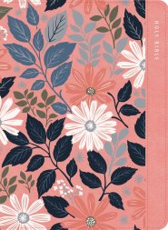 KJV Large Print Compact Reference Bible, Pink Floral Leather