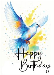 Happy Birthday Dove Card (pack of 6)