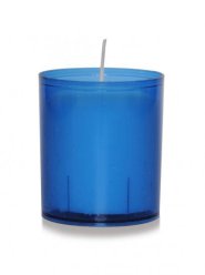 Blue Plastic Cased Votive Lights, 24 Hour, Pack of 60