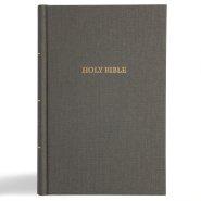 CSB Grace Bible, Charcoal Cloth Over Board (Dyslexia Friendly)