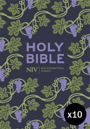 NIV Holy Bible, Purple, Paperback, Pack of 10