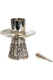 Nickel Plated Altar Candle Stand H 7.5 cm