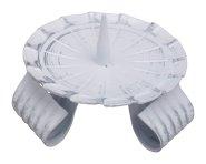 White & Silver Iron Candle Holder D 8 cm