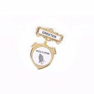 Badge Shield Greeter Ethnic Praying Hand Magnet